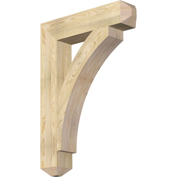 Ekena Millwork Thorton Craftsman Rough Sawn Bracket, Douglas Fir, 6"W x 30"D x 42"H BKT06X30X42THR04RDF - main